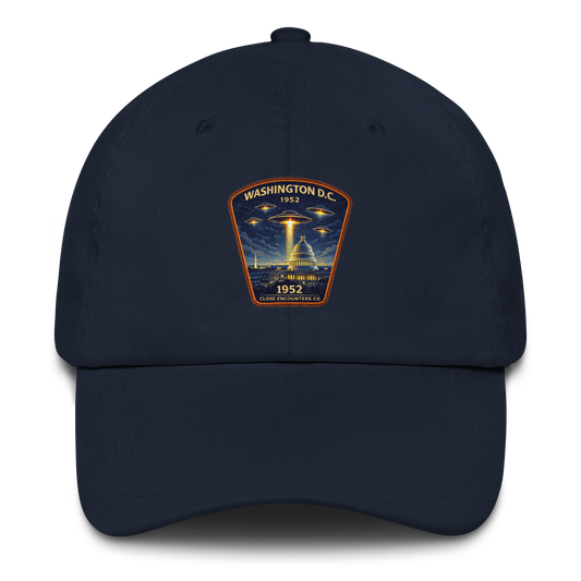 Washington Baseball Cap back view — Washington DC 1952 alien apparel | Close Encounters Co