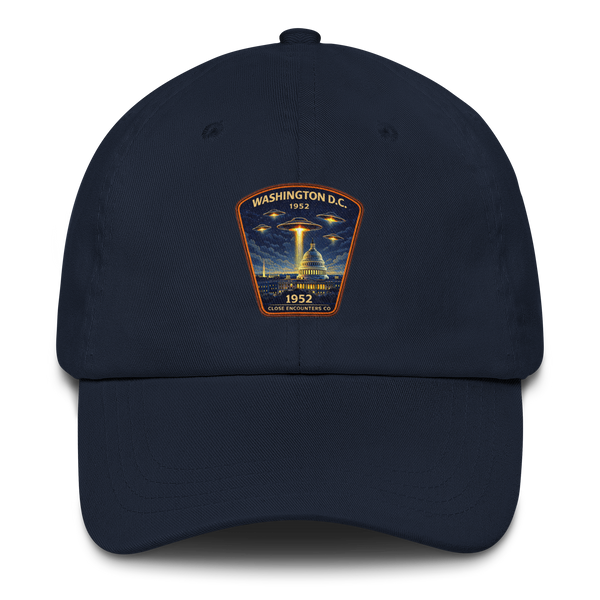 Washington Baseball Cap back view — Washington DC 1952 alien apparel | Close Encounters Co