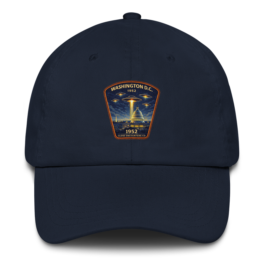 Washington Baseball Cap back view — Washington DC 1952 alien apparel | Close Encounters Co