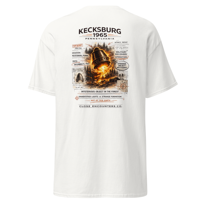 Kecksburg Signal UFO Tee — Kecksburg 1965 UFO graphic tee | Close Encounters Co