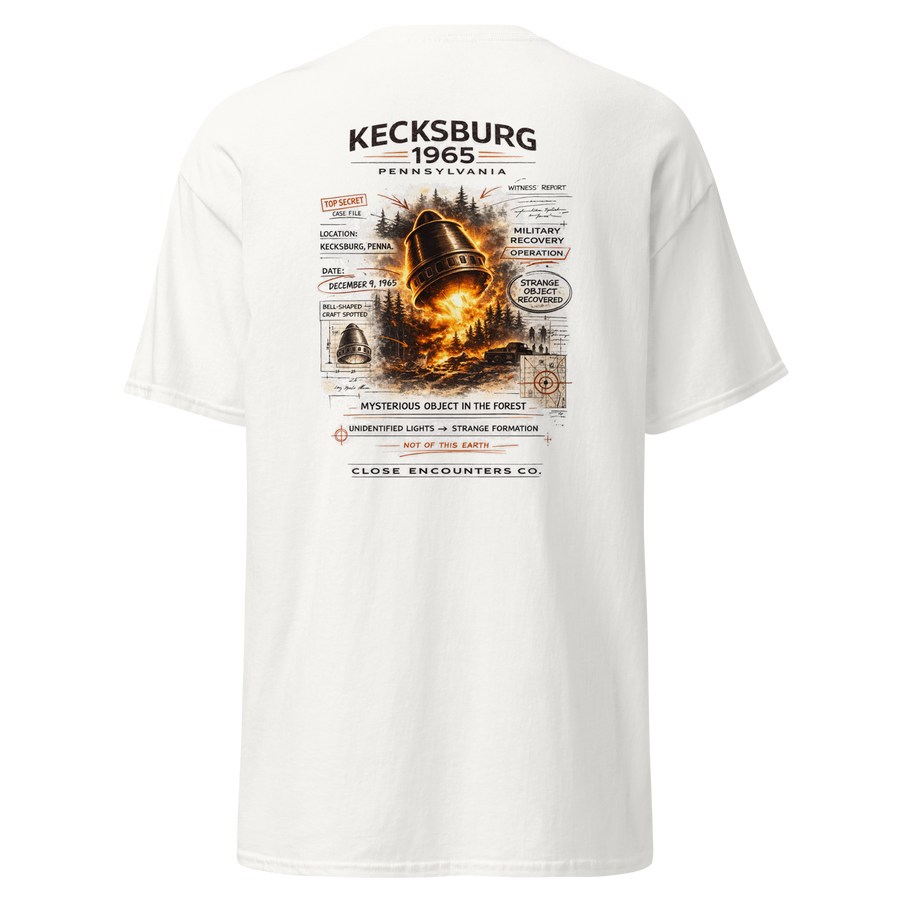 Kecksburg Signal UFO Tee — Kecksburg 1965 UFO graphic tee | Close Encounters Co