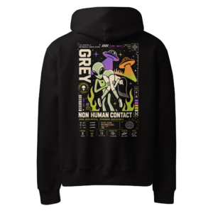 GREY NON HUMAN CONTACT OVERSIZE HOODIE